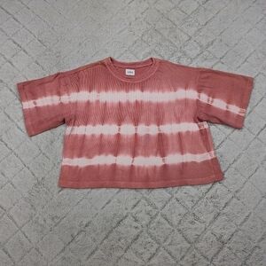 Lini Shirt Women's M Pink Tie-Dye Andie Crew Neck Tee Cotton Short Sleeves Crop
